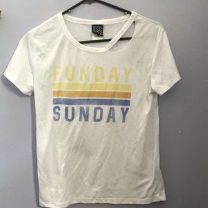 Sunday Funday T shirt with distressed look!